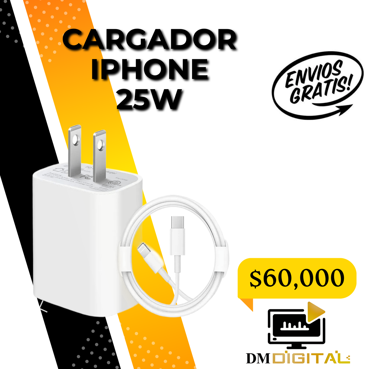 Cargador IPHONE 25W